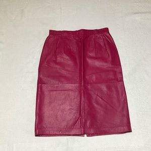 Vintage Diversity Size 14 Genuine Leather Skirt Fully Lined
